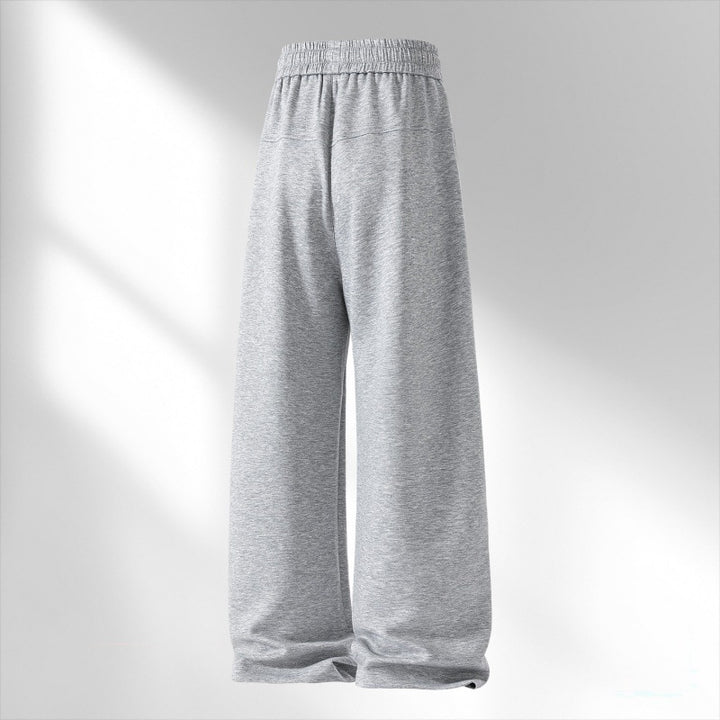 Damen weite Lounge-Sweathose mit elastischem Kordelbund und dekorativen Seitennaht-Details Drune