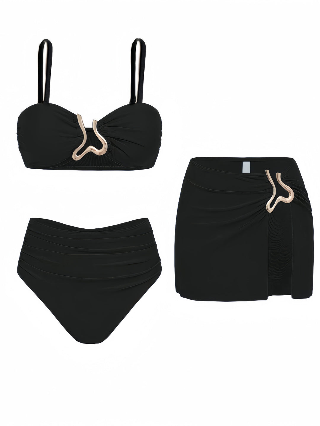 Damen Bikiniset mit elegantem Wickelrock und modischem Design Drune