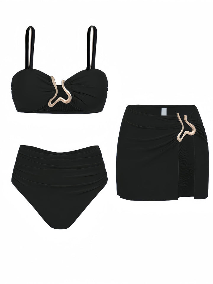Damen Bikiniset mit elegantem Wickelrock und modischem Design Drune