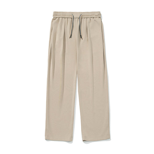 Unisex Weite Lounge-Palazzo-Hose mit Kellerfalten, elastischem Bund und Kordelzug Drune