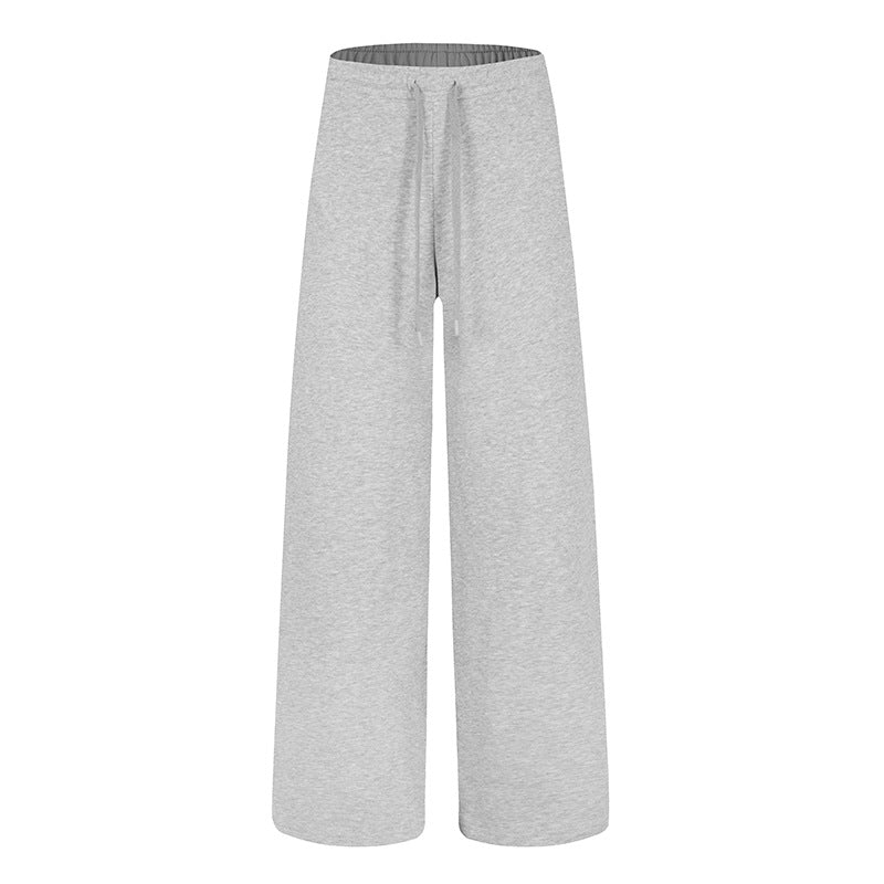 Damen Weite Lounge-Jogginghose mit hohem Bund und Kordelzug Drune