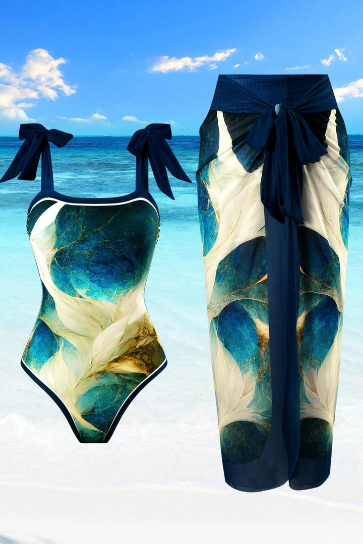 Damen Badeanzug mit passendem Sarong Drune