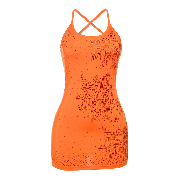 Damen Sportliches Tankkleid mit funkelnden Strassdetails Drune