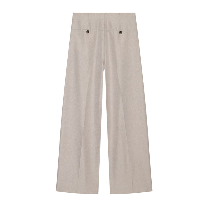 Damen nan weite Palazzo-Hose mit hoher Taille und Bügelfalte Drune