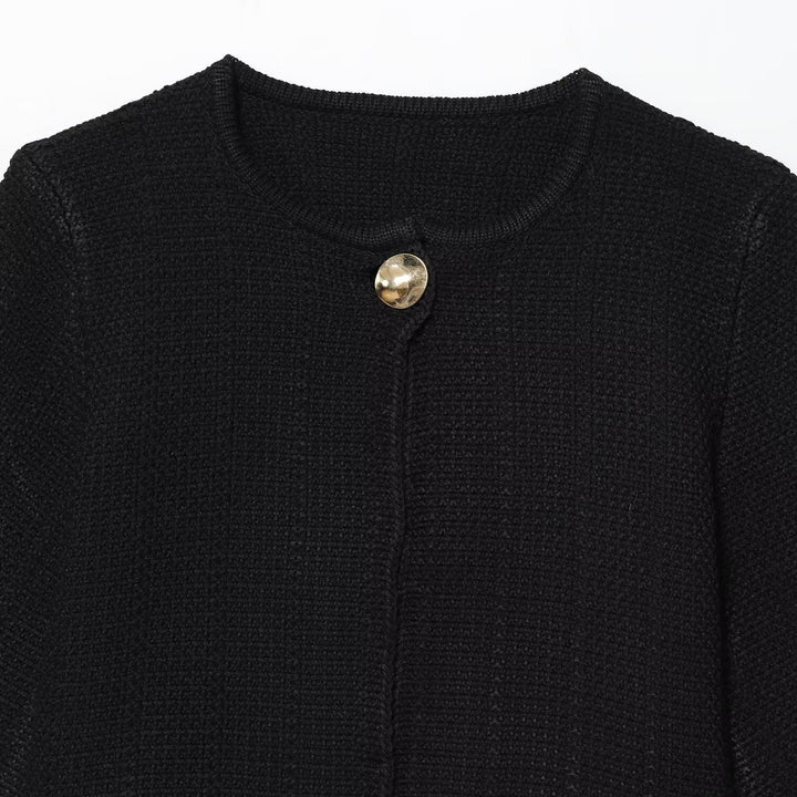 Damen modische Strickjacke mit elegantem Knopfverschluss Drune