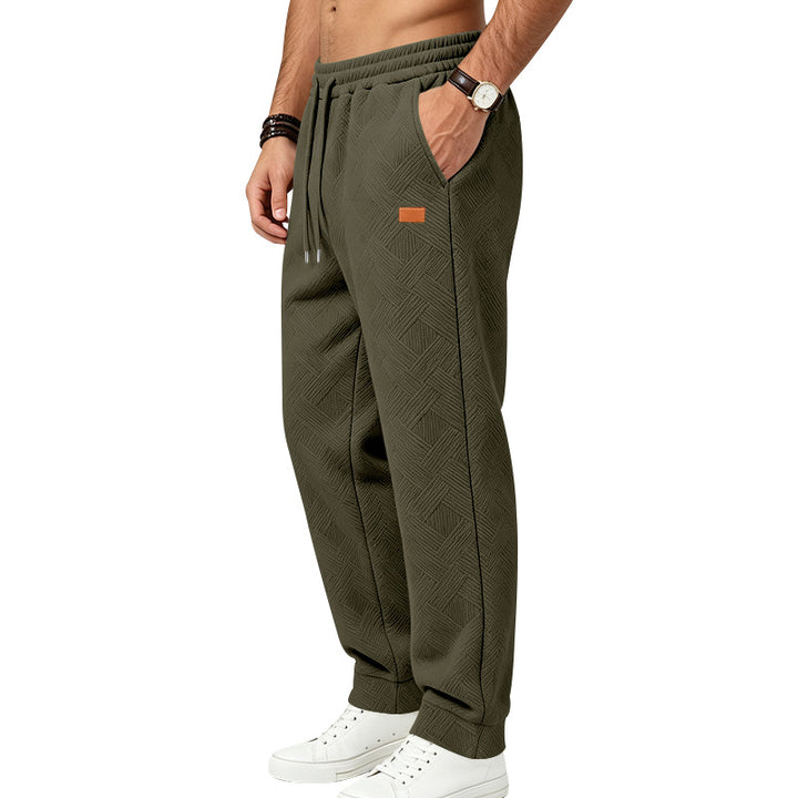 Herren Texturierte Jogginghose mit elastischem Bund und Kordelzug Drune