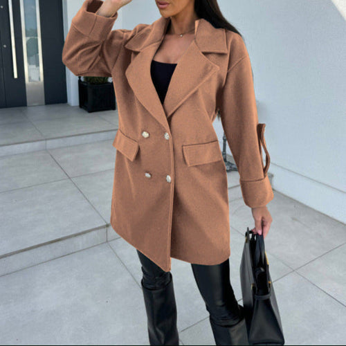 Drune | Damen Baumwolle Blazer Übergröße Stil