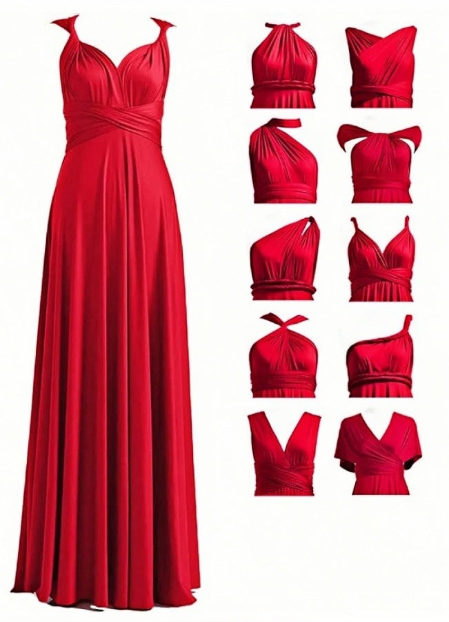 Damen Maxikleid mit hochwertigem Wickeldesign Drune