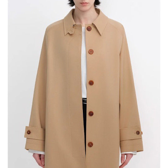 Damen Elegante lange Trenchcoat Drune