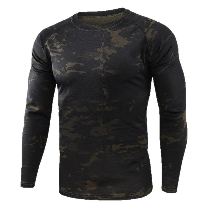 Herren Funktionales Langarmshirt mit Camouflage-Muster