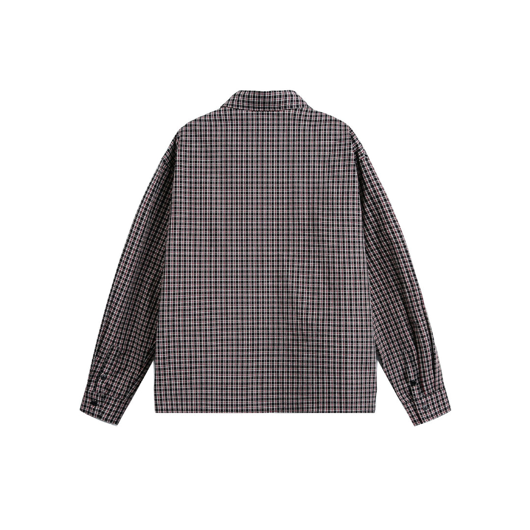 Herren Leichte Karo-Hemdjacke im Boxy‑Schnitt mit aufgesetzter Brusttasche Drune