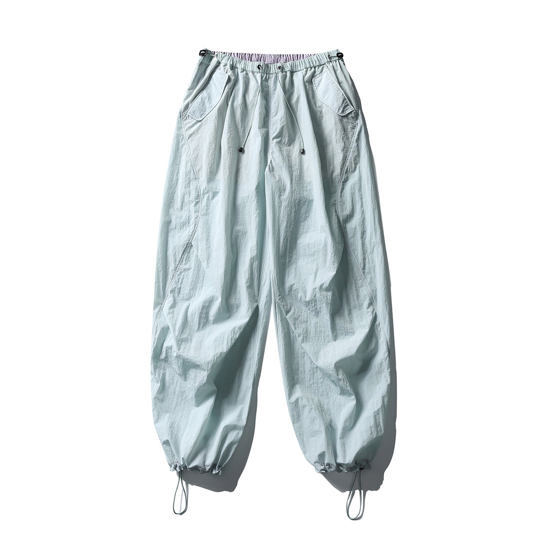 Unisex Weite Utility-Hose mit Ballon‑Silhouette, elastischem Tunnelzugbund und Bündchen Drune