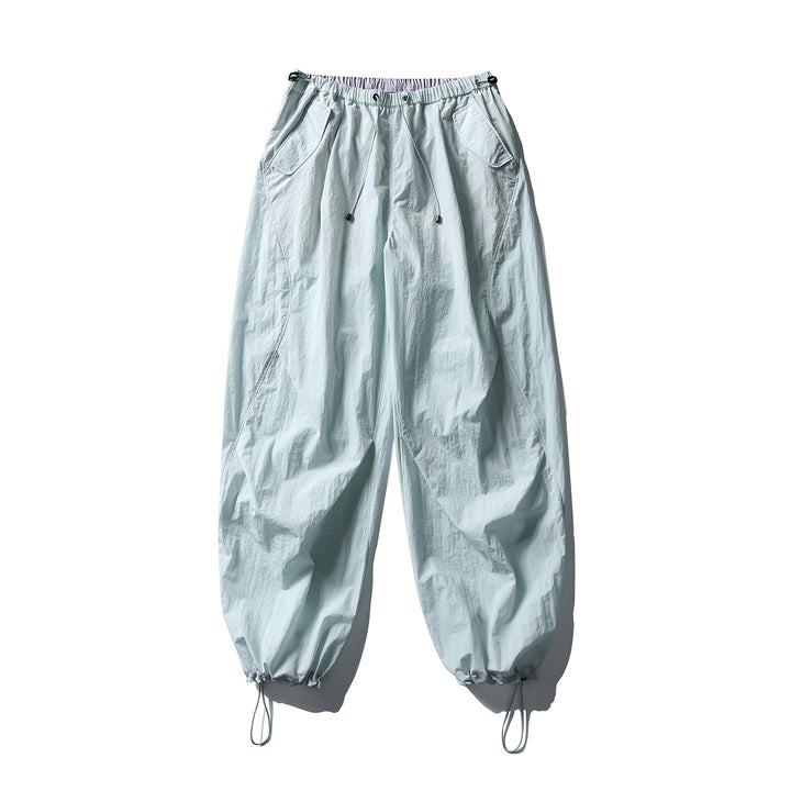 Unisex Weite Utility-Hose mit Ballon‑Silhouette, elastischem Tunnelzugbund und Bündchen Drune