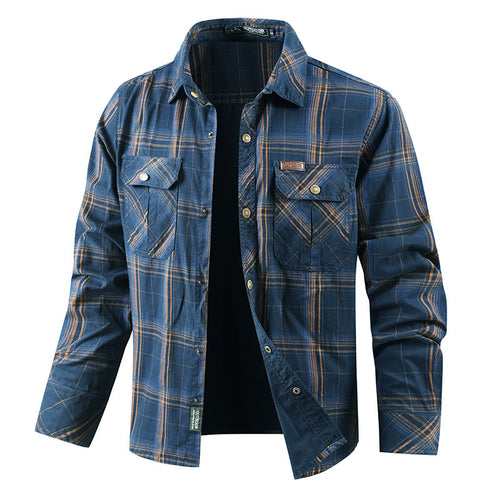 Herren nachhaltiges Karobluse Drune