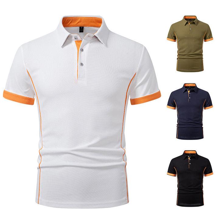 Herren Polo-Shirt mit kontrastierenden Akzenten und atmungsaktiven Eigenschaften Drune
