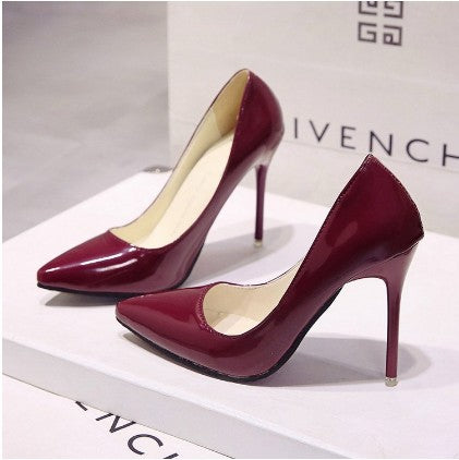 Damen Elegante Hochglanz-Pumps mit schmaler Silhouette und komfortablem Innenfutter Drune