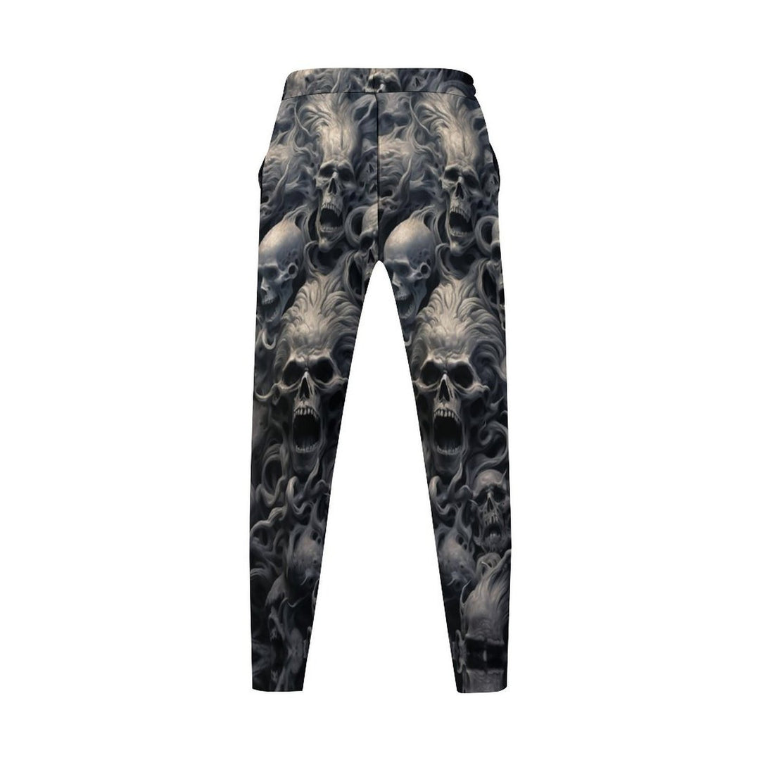 Herren lässige Jeanshose mit Totenkopf-Motiv Drune