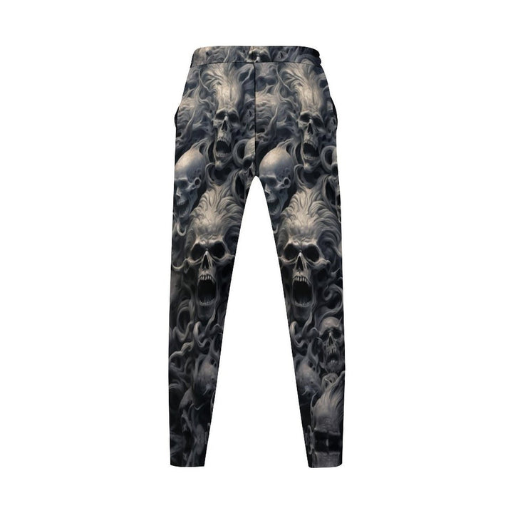 Herren lässige Jeanshose mit Totenkopf-Motiv Drune