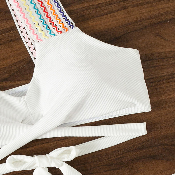 Damen Hochgeschnittener Schwimmanzug mit bunten Akzenten Drune