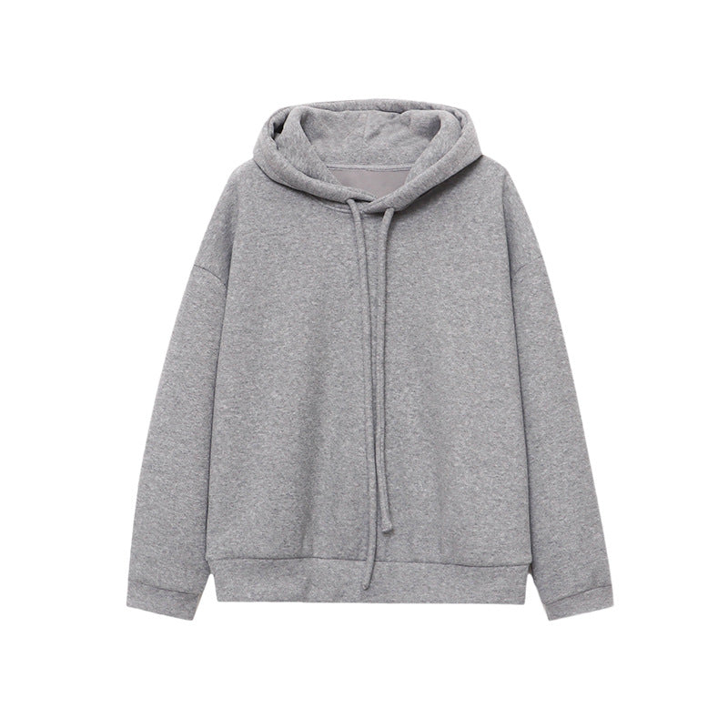 Damen lässiger Hoodie mit Kapuze und überschnittenen Schultern Drune