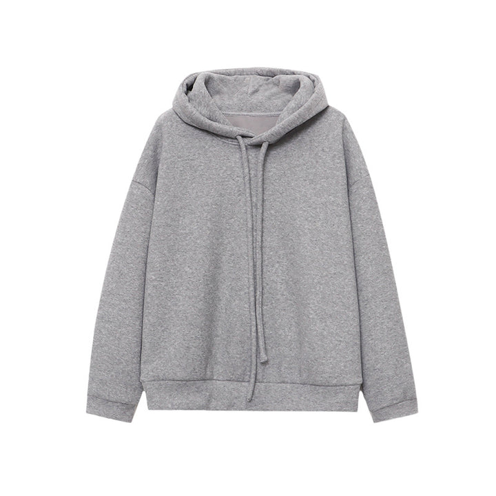Damen lässiger Hoodie mit Kapuze und überschnittenen Schultern Drune