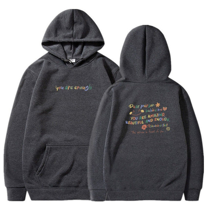 Damen Kapuzenpullover mit motivierendem Schriftzug und komfortabler Passform Drune