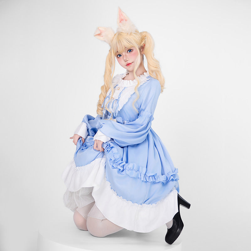 Damen Verspieltes Kostümkleid mit Rüschen und Teddybär-Motiv Drune