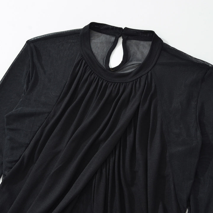 Damen Drapiertes Mesh-Body mit geraffter Vorderpartie Drune