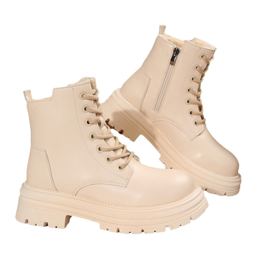 Damen Schnürboots mit robustem Profil und modischem Reißverschluss Drune