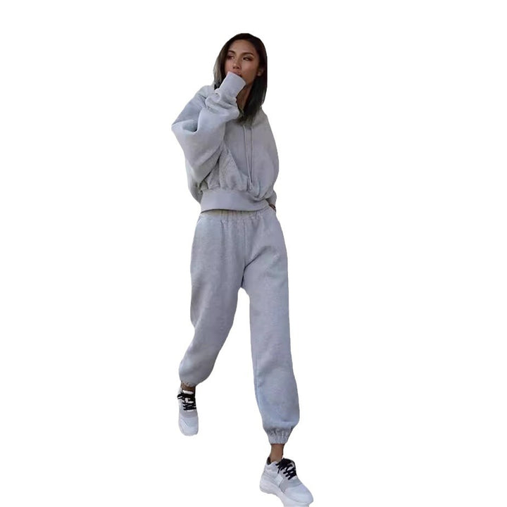 Damen lässiges Sweatshirt und Jogginghose-Set Drune