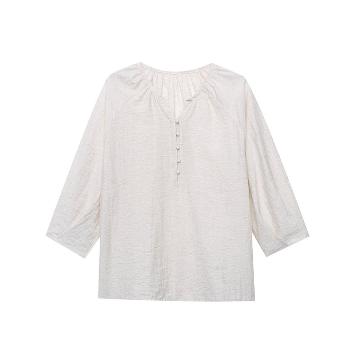 Damen lässige Bluse mit Knopfdetails und legerem Schnitt Drune