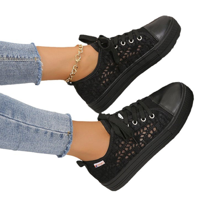 Damen Sneaker mit atmungsaktiver Netz-Oberfläche und rutschfester Sohle Drune