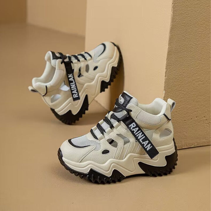 Damen Sportliche Hochschaft Sneaker mit strapazierfähiger Sohle Drune