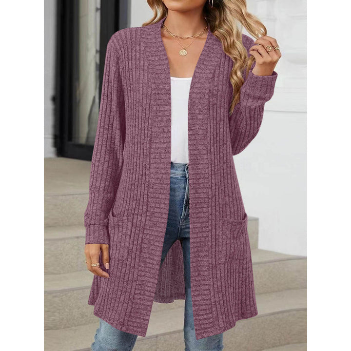 Damen Strickjacke mit offenem Design und praktischen Taschen Drune