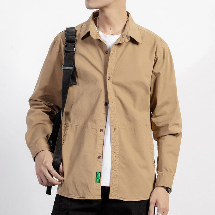 Herren Leichtes Baumwoll-Fieldshirt im Utility-Design mit entspannter Passform Drune