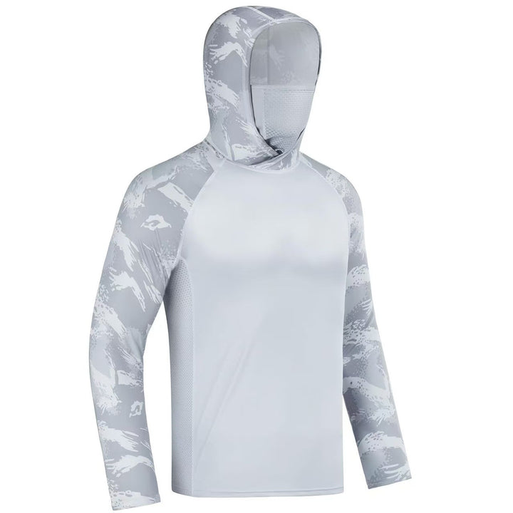 Herren Sportliches Funktionsshirt mit Kapuze und Gesichtsschutz
