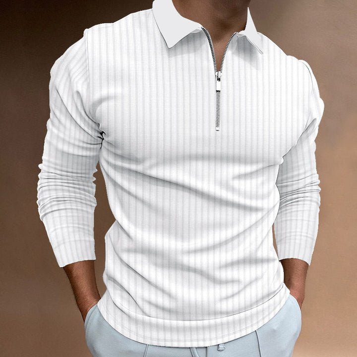 Herren Poloshirt mit elegantem Reißverschluss und strukturiertem Design Drune