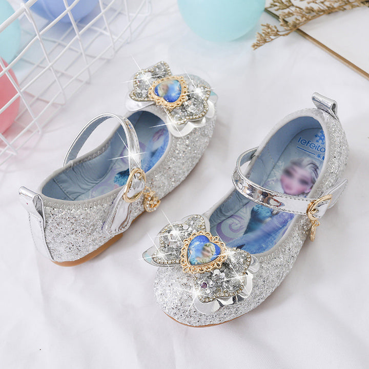 Mädchen Glitzernde Ballerina-Schuhe mit Herzdetaillierung Drune