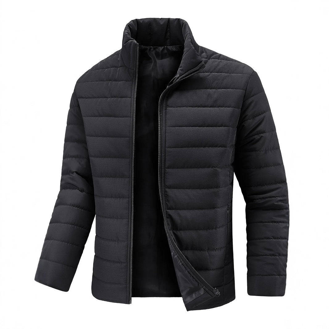 Herren Slim Fit Ultraleichte Thermosteppjacke mit hohem Stehkragen Drune