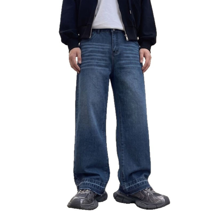 Herren Lässige Weit geschnittene Jeans Drune