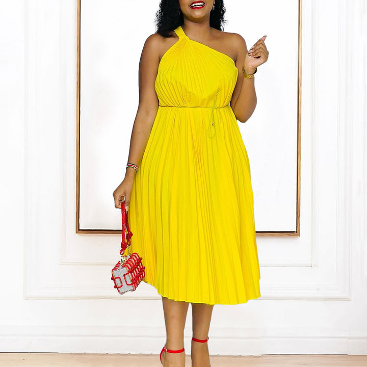 Damen Wickelkleid mit asymmetrischem Schnitt und eleganter Faltenlegung Drune