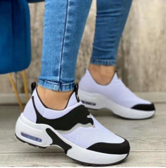 Damen Slip-On Plateausneaker mit Luftkammer und gestricktem Obermaterial Drune