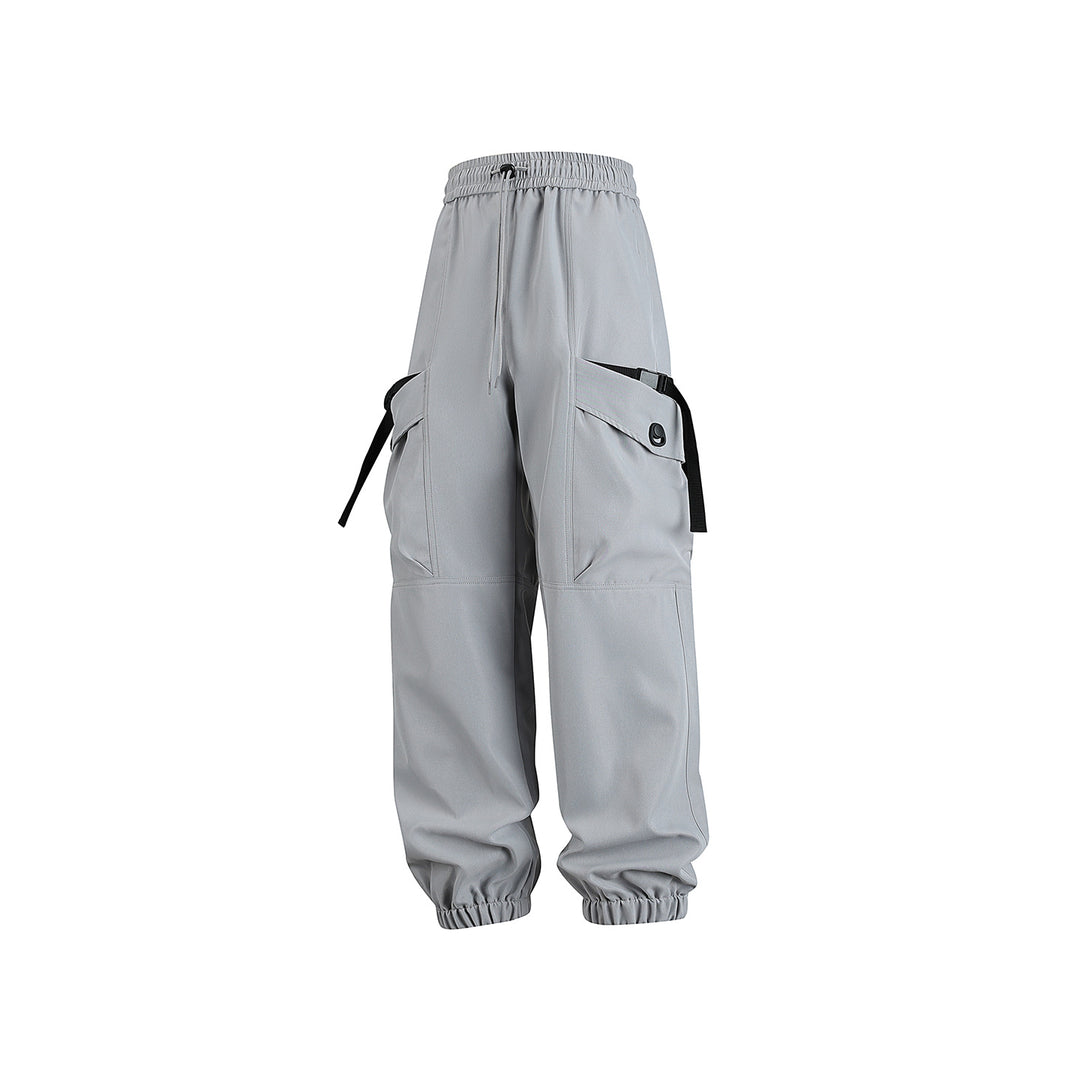 Unisex Weite Technical-Cargo-Jogginghose mit verstellbarem Tunnelzug, großen Klapptaschen und elastischem Knöchelabschluss Drune