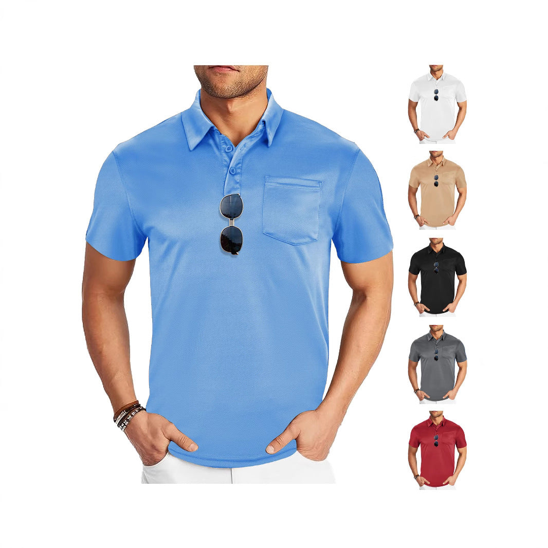 Herren nan funktionales Polohemd mit Brusttasche und atmungsaktiver Meshstruktur Drune