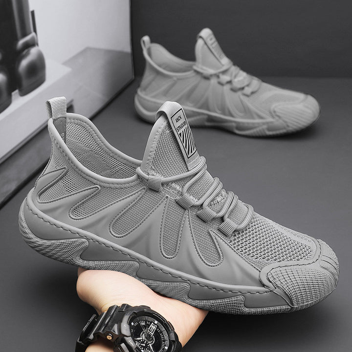 Herren atmungsaktive Strick‑Sneaker mit verstärkter Zehenkappe, gepolstertem Komfortfußbett und griffiger Gummilaufsohle Drune