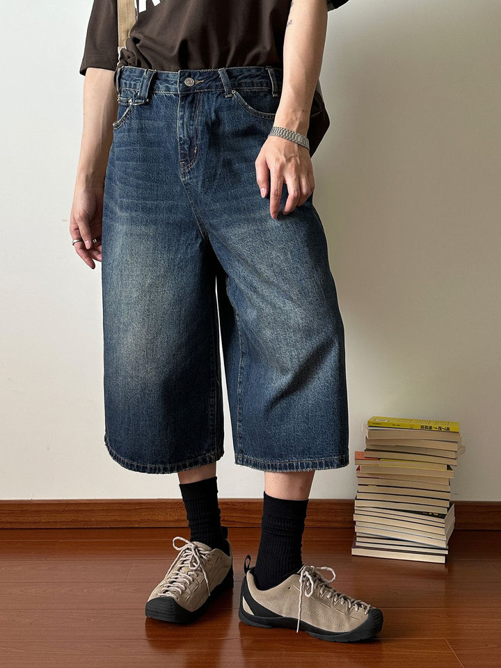 Damen Weitgeschnittene Jeans-Shorts Drune