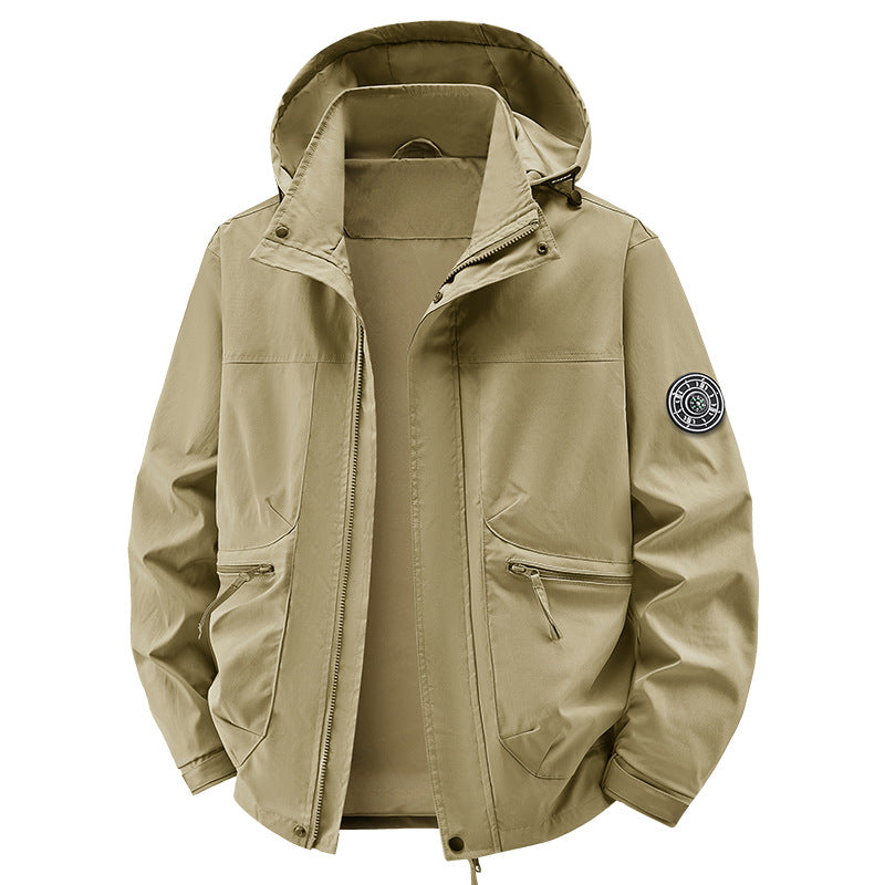 Herren Technische Wetterjacke mit abnehmbarer Kapuze Drune