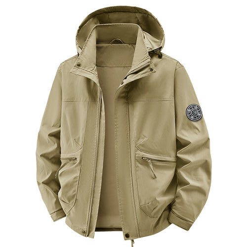 Herren Technische Wetterjacke mit abnehmbarer Kapuze Drune