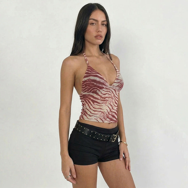 Damen tierisches print Top Drune