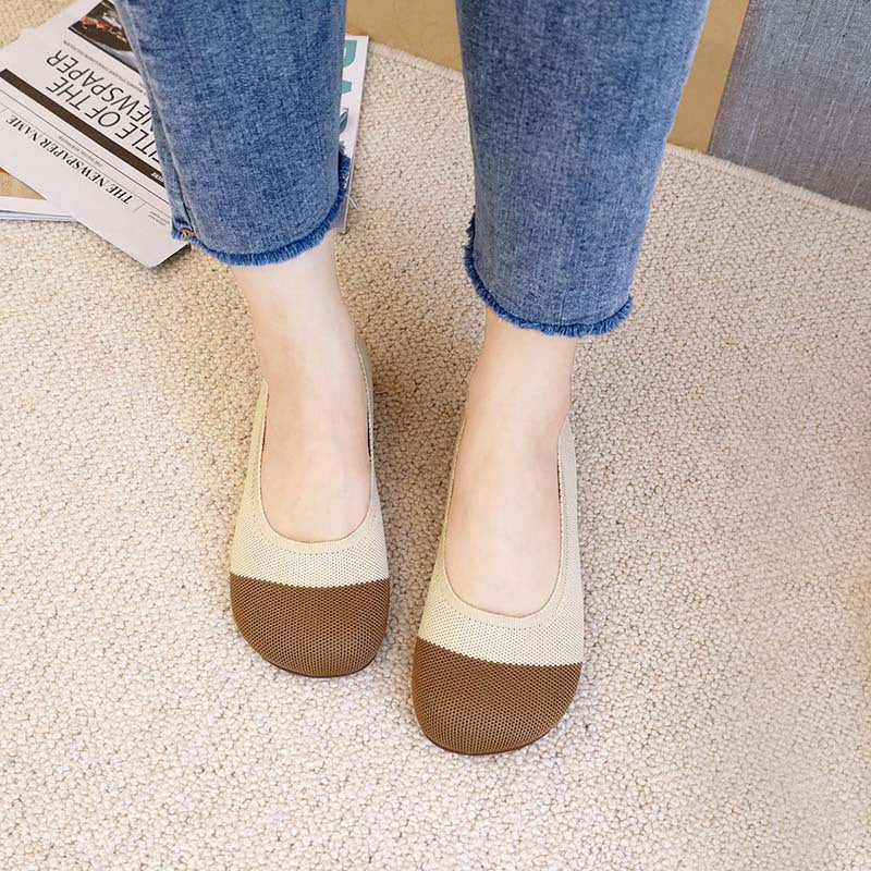 Damen atmungsaktive Ballerinas mit flexiblem Obermaterial Drune